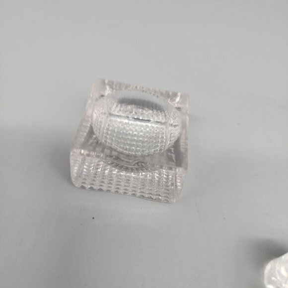 Vintage Assorted 5 Pcs Heavy Clear Glass Salt Cellars - Picture 11 of 13